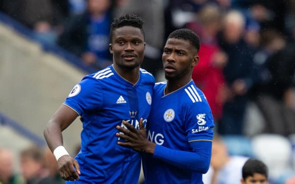 Kelechi Iheanacho and Daniel Amartey of Leicester City.