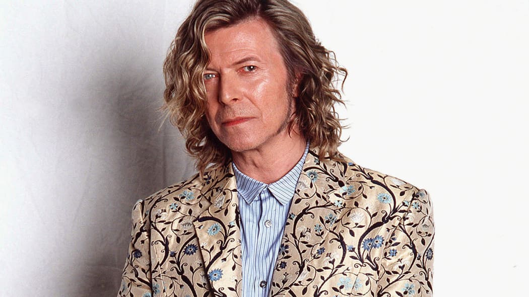 David Bowie backstage at Glastonbury festival