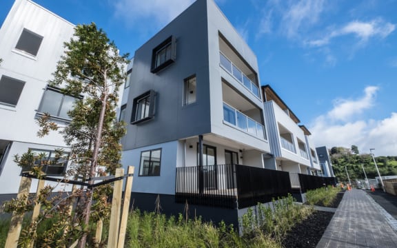 The exterior of the new development in Three Kings, Auckland which, out of the 100 apartments, 10 are classified as affordable.