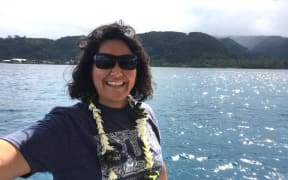 Palau Legacy Project co-founder Jennifer Koskelin at Island Voices in Tahiti.