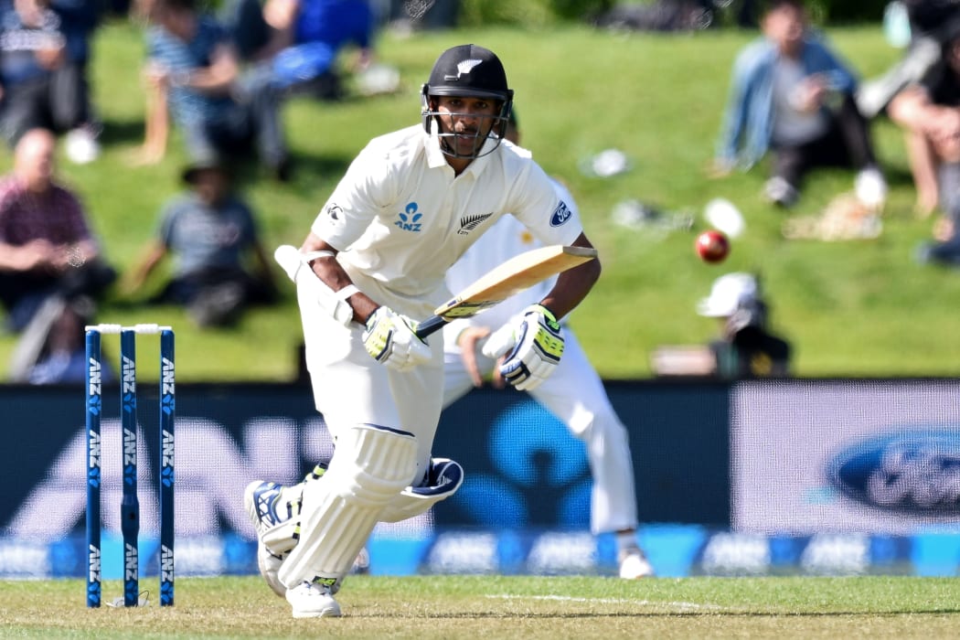 Jeet Raval on debut for the Black Caps