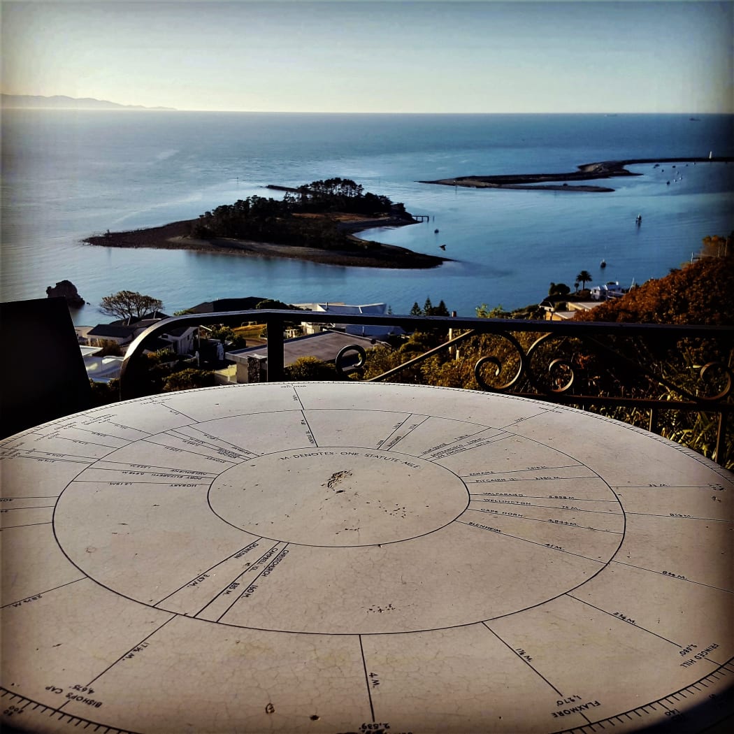 Autumn sun over Nelson and Tasman Bay.