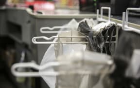 Plastic bags at a supermarket