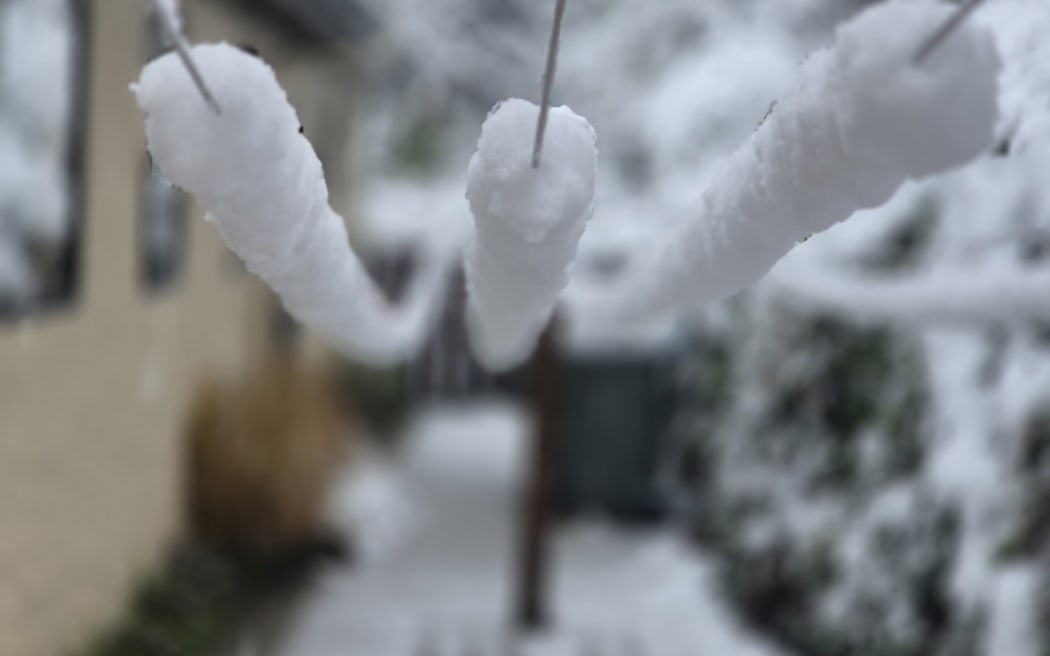 Snow in Arrowtown at the New Orleans Hotel.
Pictures supplied by Kerry Andrews