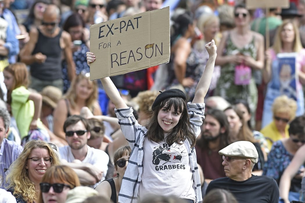 Protests in Edinburgh, Scotland.