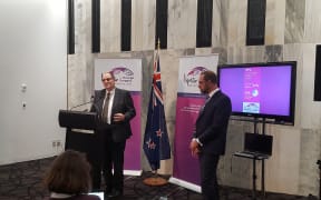 Former National MP Chester Borrows and Justice Minister Andrew Little.