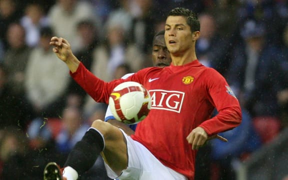 Cristiano Ronaldo playing for Manchester United 2009.