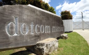 Sign outside the house rented by Kim Dotcom, January 2012.