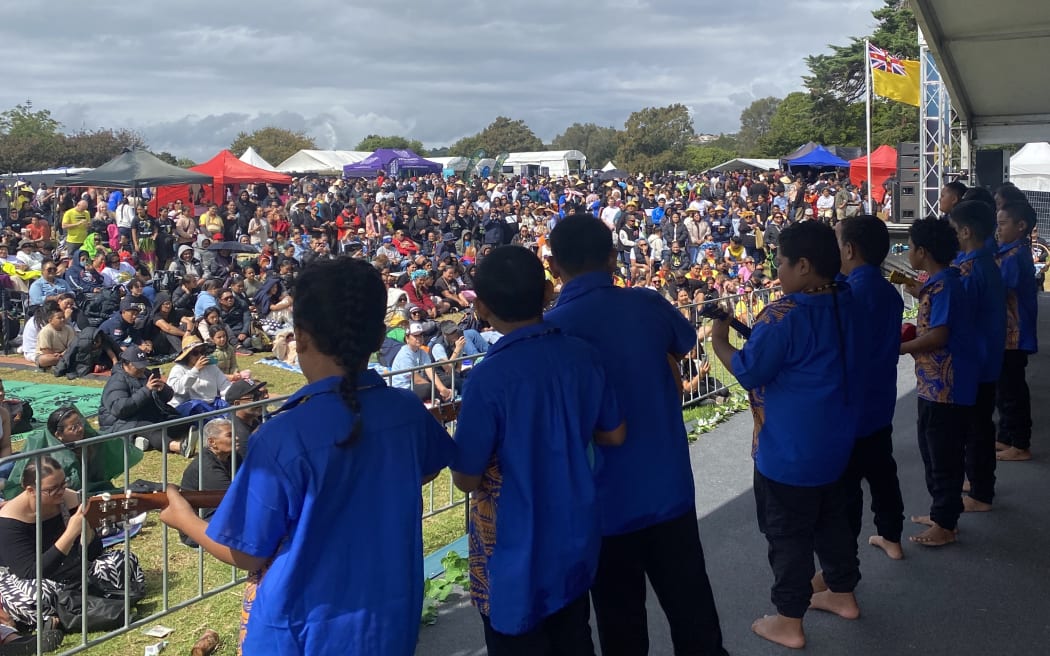 Niue Primary School students perform with pride at the ASB Polyfest.