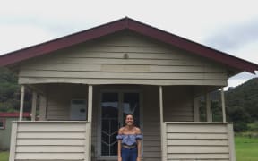 Eden More outside her marae