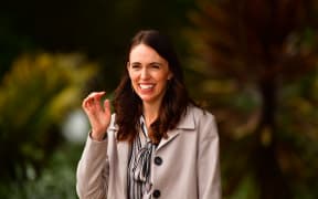 New Zealand Prime Minister Jacinda Ardern arrives to speak at a news conference in San Francisco, California on May 27, 2022.