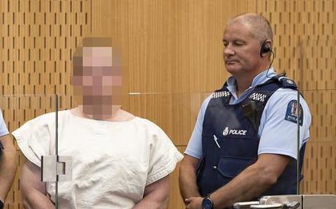 The accused in court