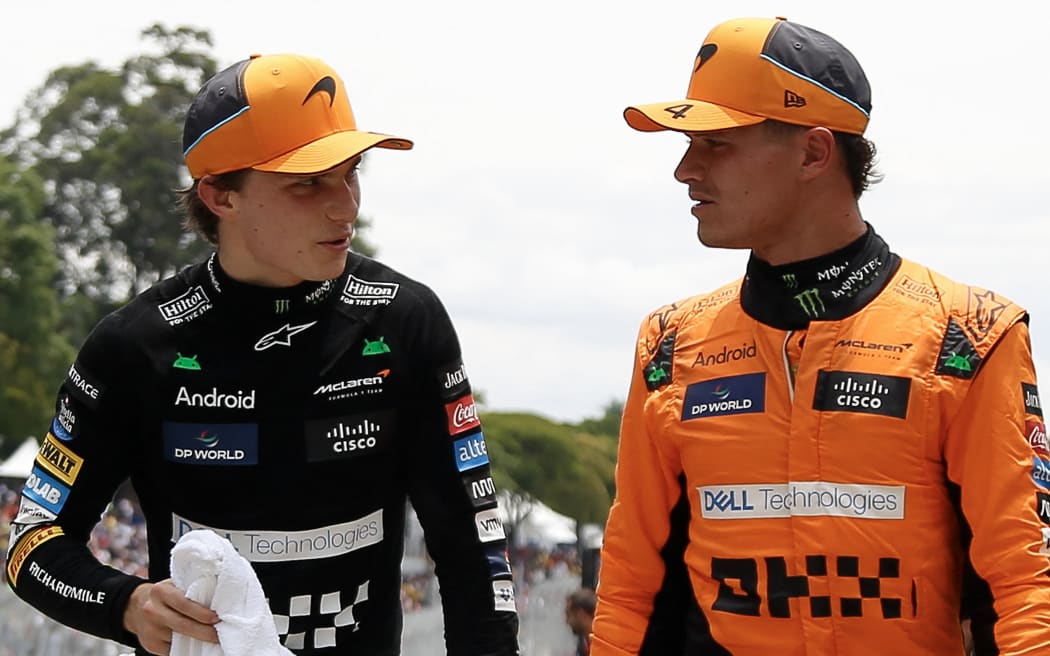 McLaren drivers Oscar Piastri and Lando Norris.