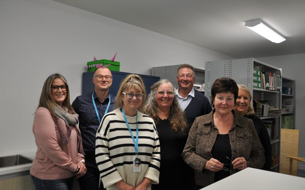 Blind and Low Vision Education Network New Zealand (BLENNZ) Nelson Visual Resource Centre staff in the new facility.