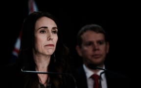 Prime Minister Jacinda Ardern attended a separate conference with Chris Hipkins after David Clark announced he was stepping down as minister of health.
