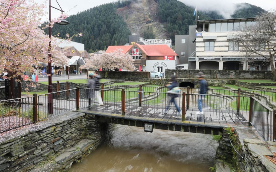 An image shows the aftermath of torrential rain in Queenstown, which caused a local state of emergency to be declared on 22 September, 2023.