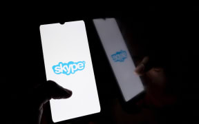 The Skype logo displays on a smartphone screen in Athens, Greece, on September 26, 2024. (Photo by Nikolas Kokovlis/NurPhoto) (Photo by Nikolas Kokovlis / NurPhoto / NurPhoto via AFP)