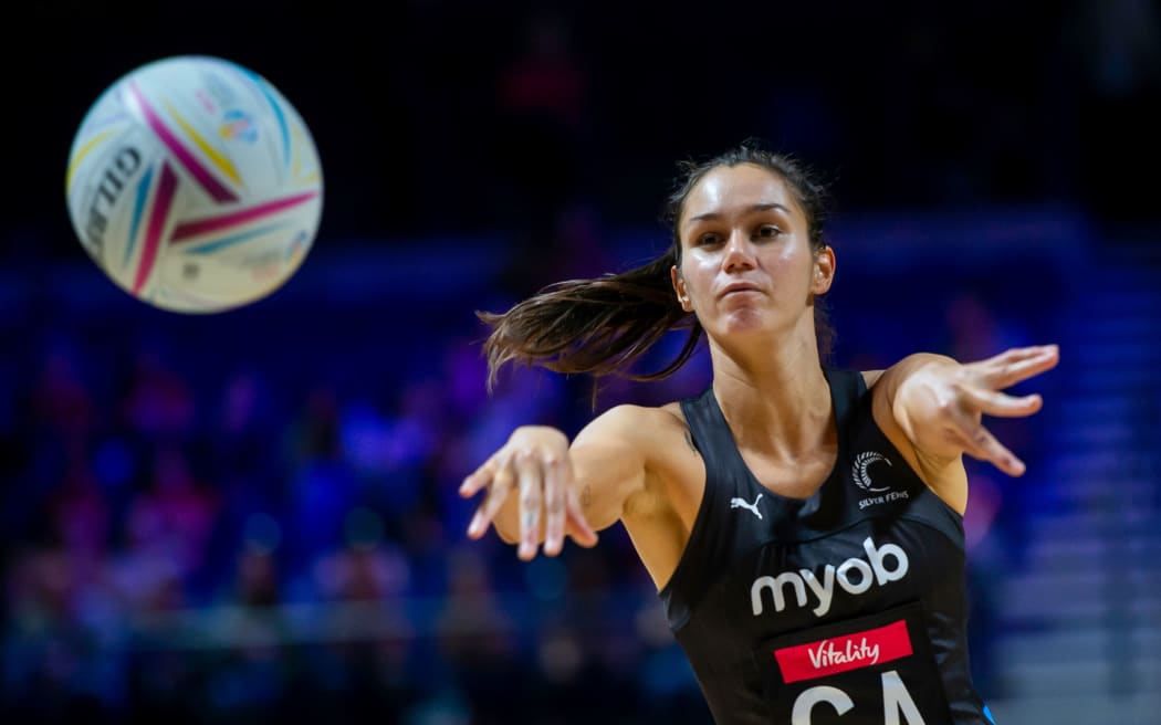 Silver Ferns shooter Ameliaranne Ekenasio.