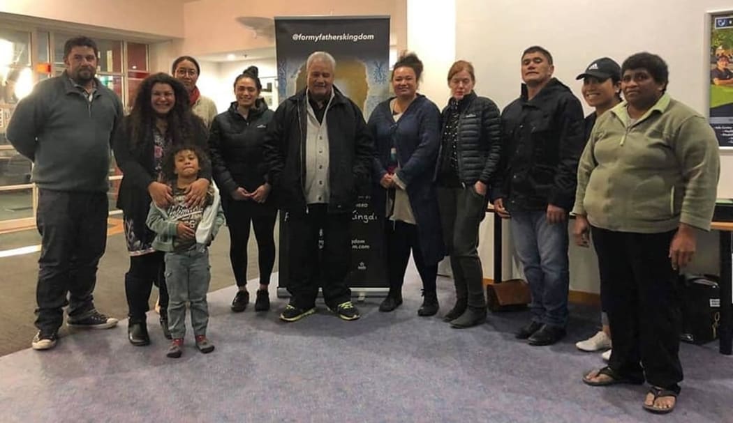 Saia Mafile'o (centre) with family and friends at the screening of the documentary  For My Father's Kingdom in Hawke's Bay last week.