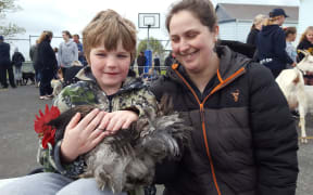 Zeth Blair's 'bitey' pekin rooster Jeffery was heading for the chopping block if it didn't take a prize.
