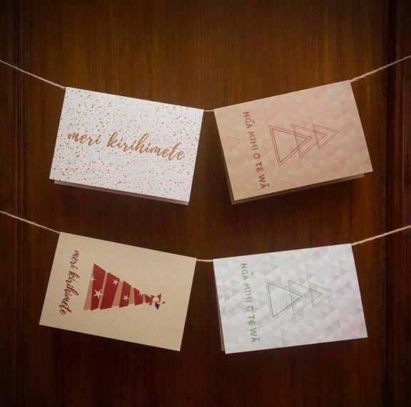 Ō-kāri cards are written entirely in te reo Māori