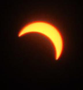 The eclipse seen from Kelburn.