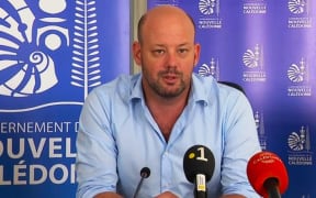 New Caledonia’s government minister Christopher Gygès holds a press conference on 13 June 2024 – Photo Government of New Caledonia