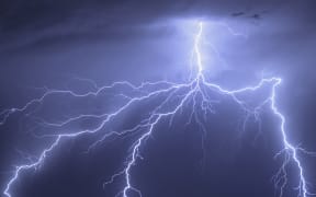 Three branching lightning strikes, near Culoz, in Bugey, Ain, France, July 30, 2017. 
 
Biosphoto / Christophe Suarez