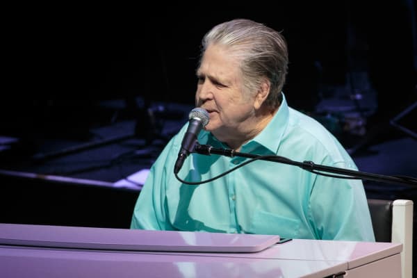 Brian Wilson, leader and co-founder of the rock band the Beach Boys, performs on the  Pet Sounds: The Final Performances Tour at ACL Live on May 13, 2017 in Austin, Texas. (Photo by SUZANNE CORDEIRO / AFP)