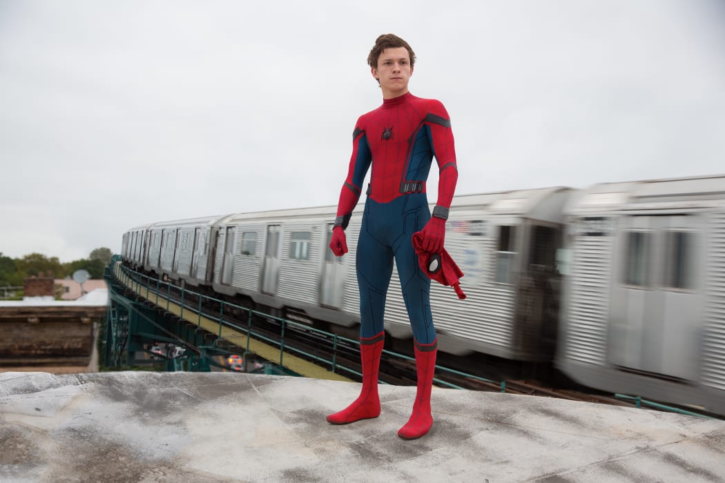 Tom Holland as Peter Parker as Spider-Man in Spider-Man: Homecoming