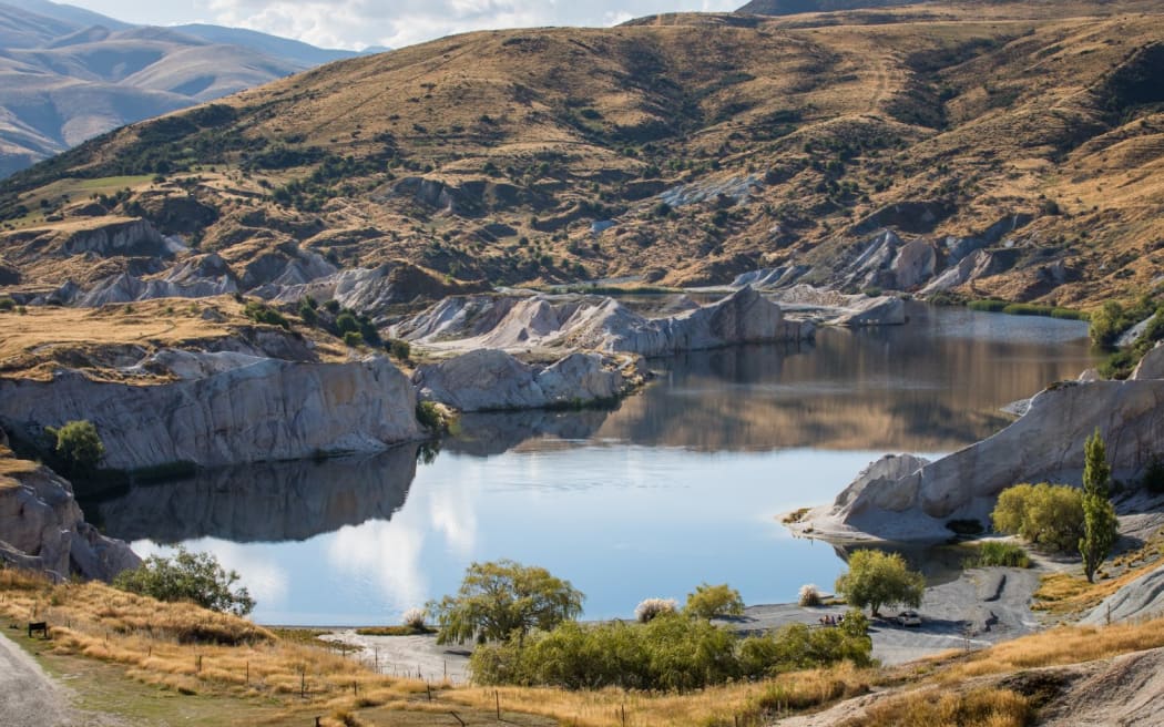 The site in St Bathans that has proved so fruitful for fossil discoveries.