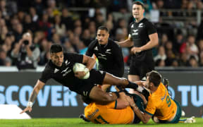 All Blacks centre Rieko Ioane during the Bledisloe Cup game 2022.