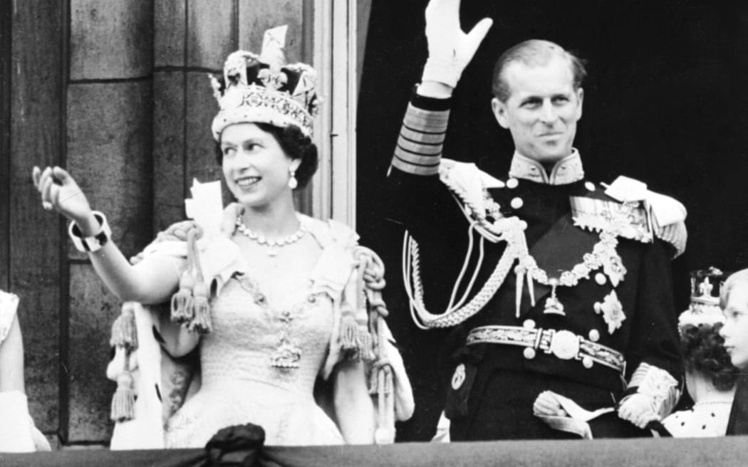 Queen Elizabeth II and Prince Phillip on the day of her coronation in 1953.