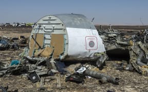Debris of the A321 lies on the ground a day after the Russian airliner crashed in a mountainous area of Egypt's Sinai Peninsula.