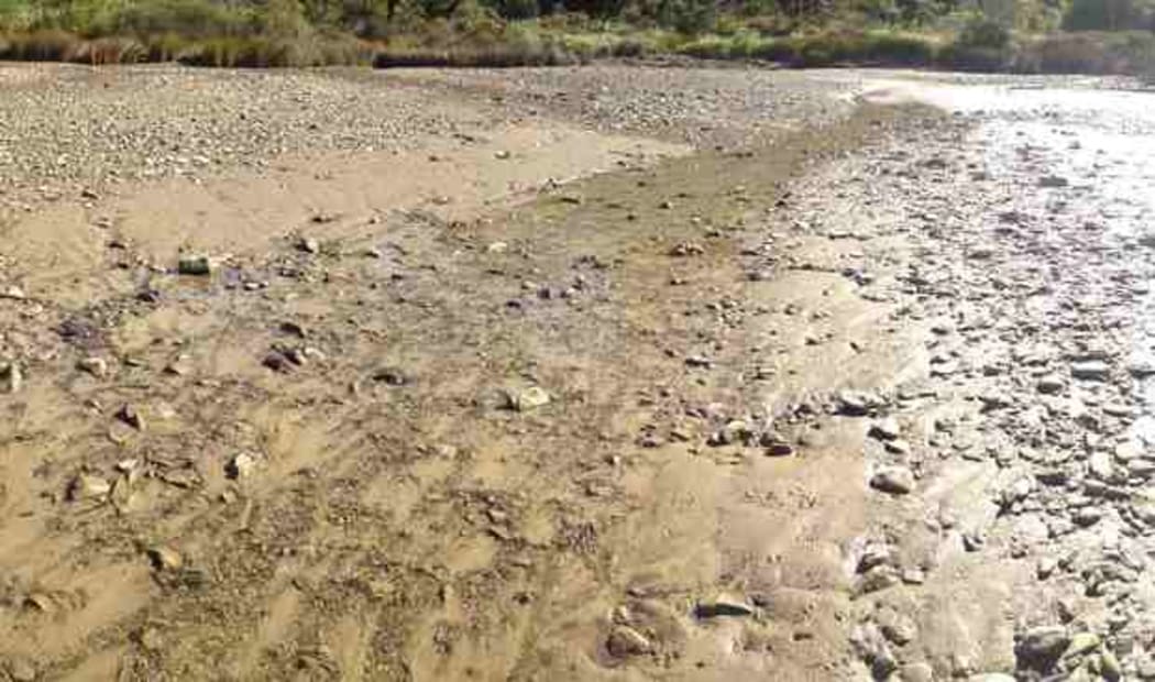 Stream in Hitaua Bay affected by sedimentation from forestry.