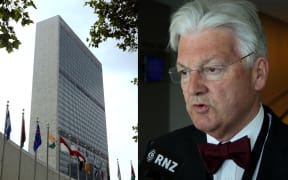 UN Building, New York and Peter Dunne