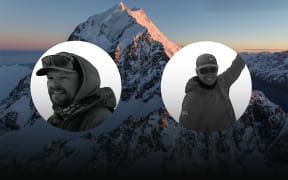 Composite image of Mt Cook Aoraki missing climbers Kurt Blair and Carlo Romero