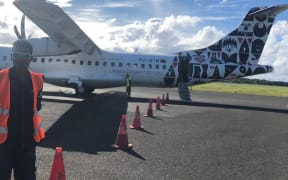 The plane used to transport the refugees to PNG.