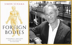 Foreign Bodies: Pandemics, Vaccines, and the Health of Nations By Simon Schama. Book cover and author composite image.