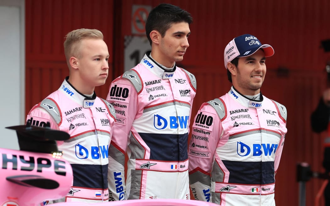 Nikita Mazepin (L) testing for Force India. 2018.
