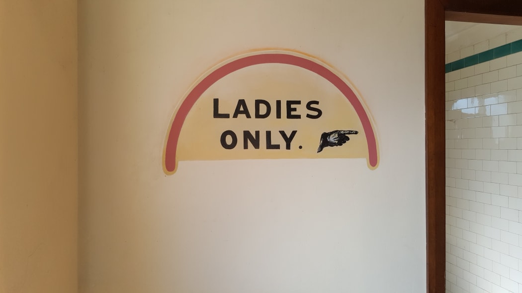 Ladies Only sign at the Basin Reserve