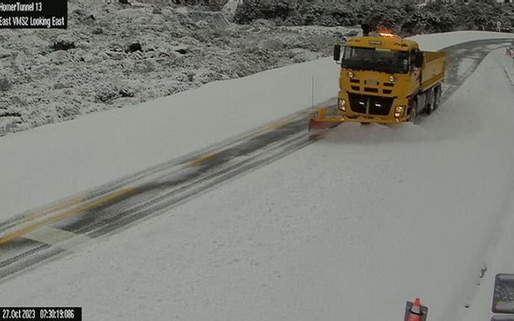 Snow grading at the Homer Tunnel