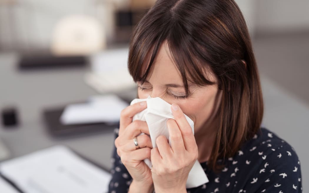 sick generic, person sneezing, cold and flu