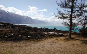Fire damage at Lake Ohau village