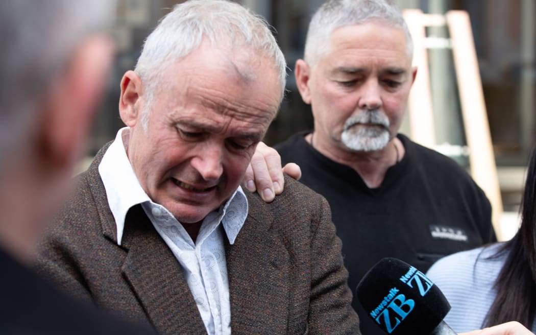 Mark Ellis, brother of Peter Ellis, speaks to media after his brothers acquittal