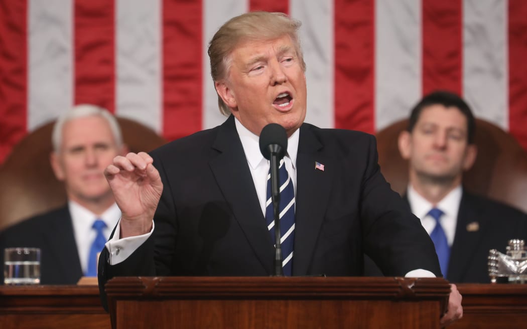 Donald Trump speaks to Congress.