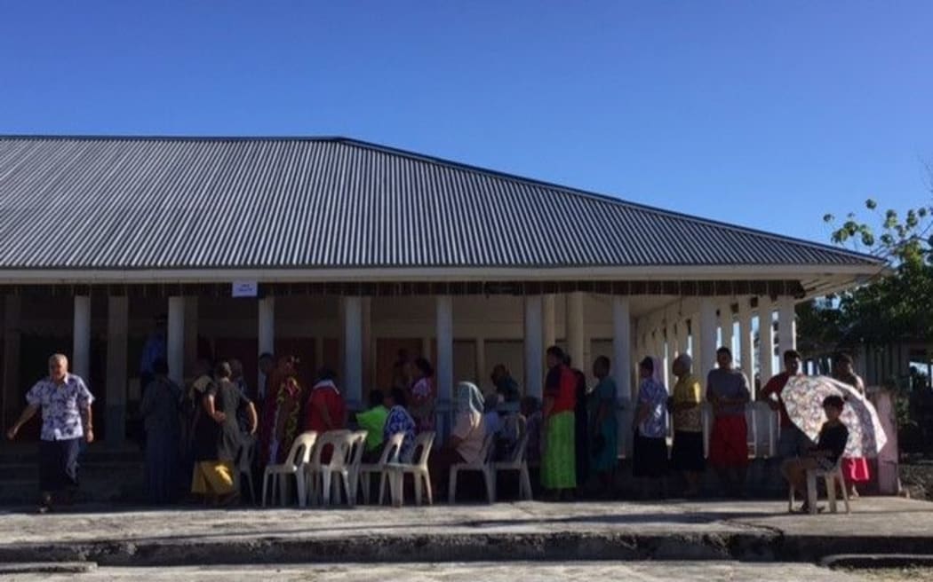 Voters in Samoa's Auala,Savaii