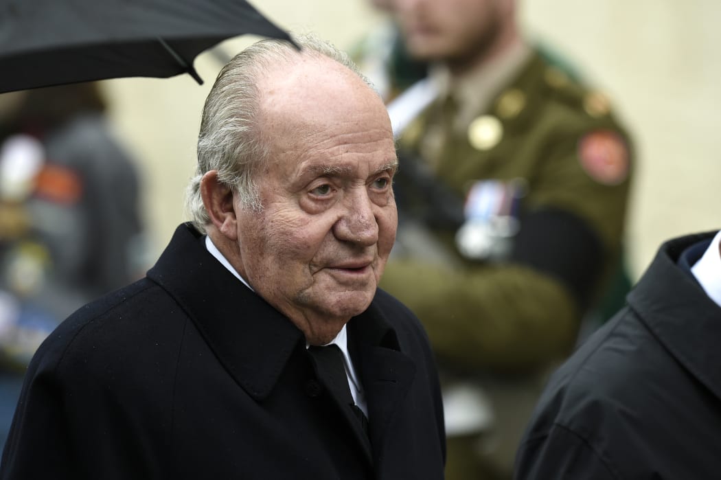 In this file photo taken in May 2019 Spain´s former King Juan Carlos I arrives for the funeral ceremony of Jean d'Aviano, Grand Duke of Luxembourg, in Luxembourg City.