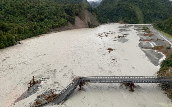 The Waiho Bridge on State Highway 6.