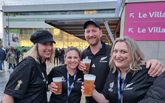 Fans at the Rugby World Cup 2023 in France ahead of the All Blacks vs Argentina game on 21 October.